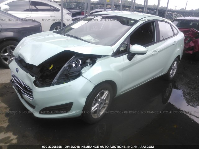 3FADP4BJ1HM125355 - 2017 FORD FIESTA SE Light Blue photo 2