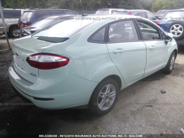 3FADP4BJ1HM125355 - 2017 FORD FIESTA SE Light Blue photo 4