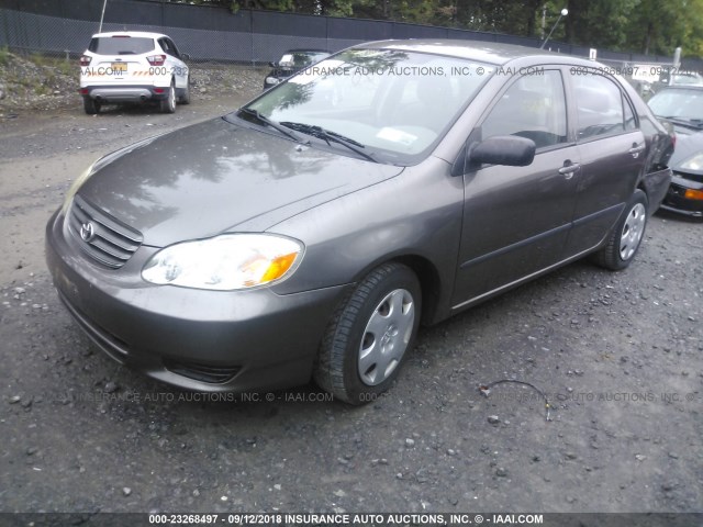 2T1BR32E83C104285 - 2003 TOYOTA COROLLA CE/LE/S GRAY photo 2