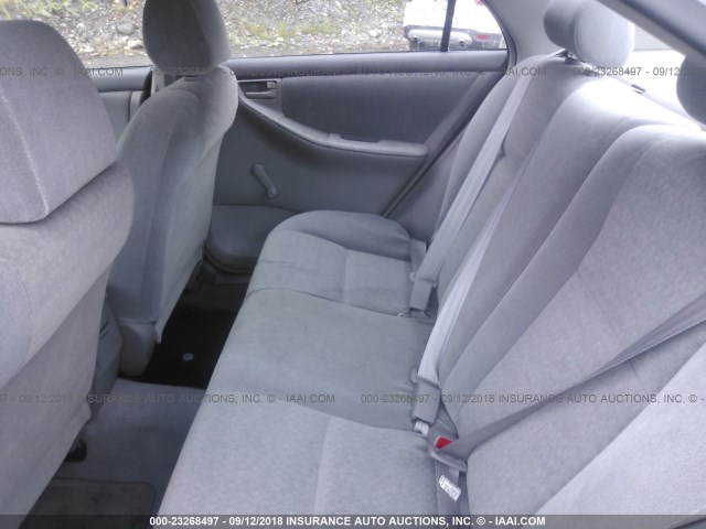 2T1BR32E83C104285 - 2003 TOYOTA COROLLA CE/LE/S GRAY photo 8