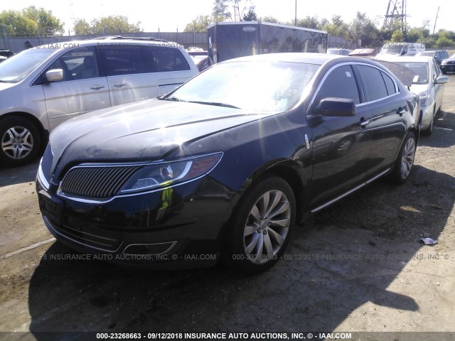 1LNHL9DKXEG600321 - 2014 LINCOLN MKS BLACK photo 2