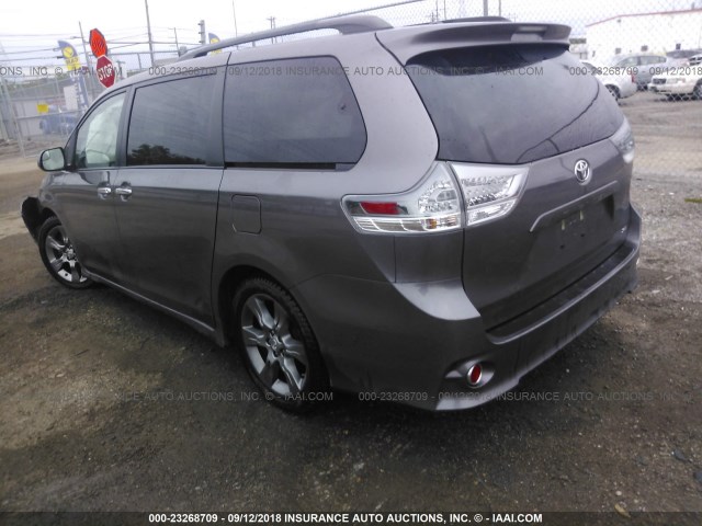 5TDXK3DC2FS665034 - 2015 TOYOTA SIENNA SPORT GRAY photo 3