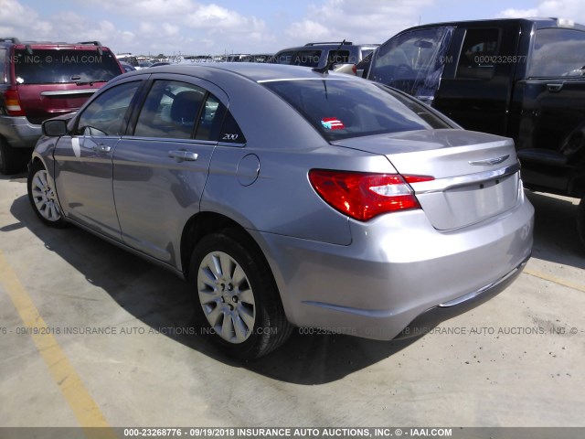 1C3CCBAB0EN205364 - 2014 CHRYSLER 200 LX SILVER photo 3