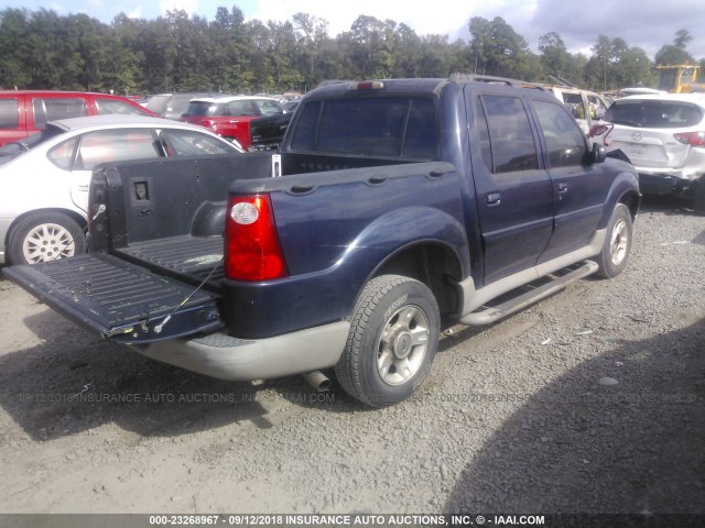 1FMZU67E53UA40518 - 2003 FORD EXPLORER SPORT TR  BLUE photo 4