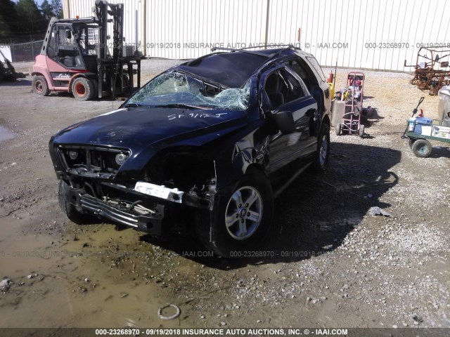 KNDJD733055343988 - 2005 KIA SORENTO BLACK photo 2