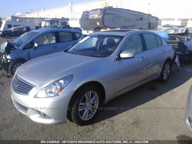 JN1CV6AR6CM974807 - 2012 INFINITI G37 SILVER photo 2