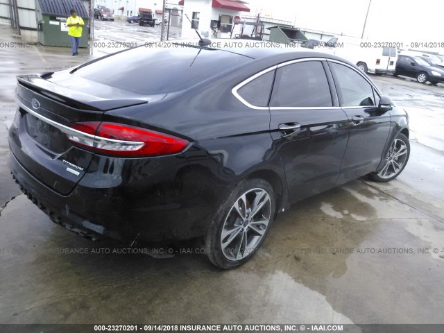 3FA6P0K93HR417017 - 2017 FORD FUSION TITANIUM BLACK photo 4