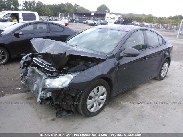 1G1PA5SH2E7478889 - 2014 CHEVROLET CRUZE LS GRAY photo 2