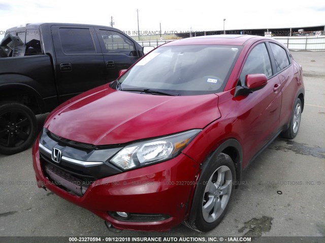 3CZRU5H50GM713376 - 2016 HONDA HR-V EX RED photo 2