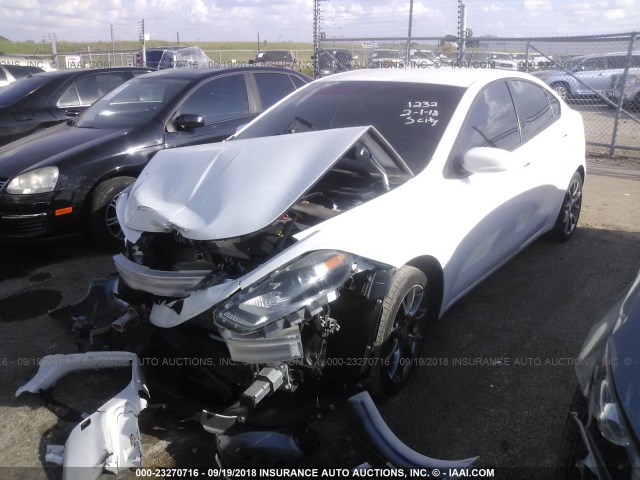 1C3CDFBB1ED865938 - 2014 DODGE DART SXT WHITE photo 2