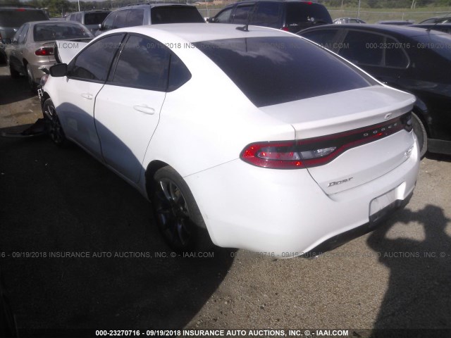 1C3CDFBB1ED865938 - 2014 DODGE DART SXT WHITE photo 3