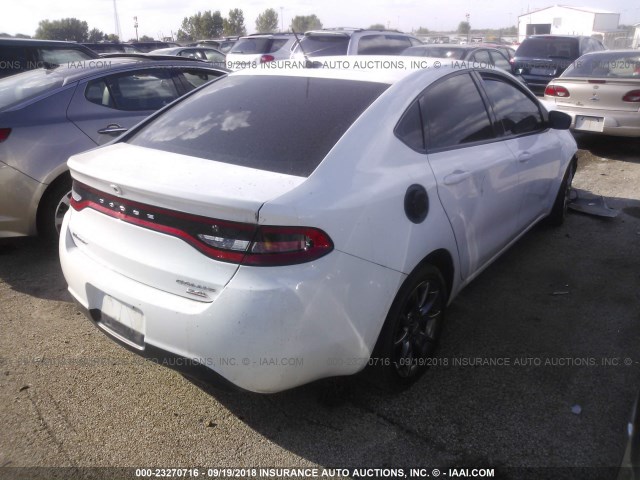 1C3CDFBB1ED865938 - 2014 DODGE DART SXT WHITE photo 4