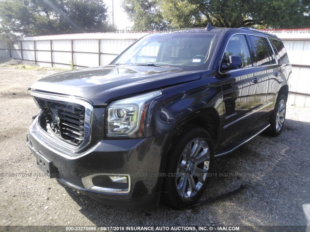 1GKS2CKJ5HR305841 - 2017 GMC YUKON DENALI GRAY photo 2