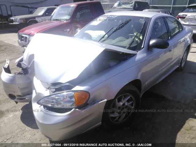 1G2NE52F54M572318 - 2004 PONTIAC GRAND AM SE SILVER photo 2