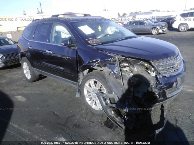 1GNKRGKD0FJ354845 - 2015 CHEVROLET TRAVERSE LT BLUE photo 1