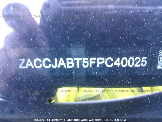 ZACCJABT5FPC40025 - 2015 JEEP RENEGADE LATITUDE WHITE photo 9