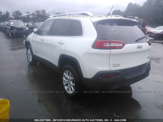 1C4PJMCBXFW776433 - 2015 JEEP CHEROKEE LATITUDE WHITE photo 3