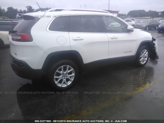 1C4PJMCBXFW776433 - 2015 JEEP CHEROKEE LATITUDE WHITE photo 4