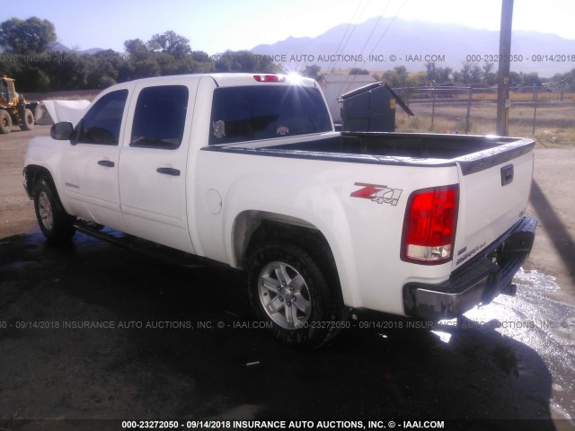 3GTP2VE39BG283344 - 2011 GMC SIERRA K1500 SLE WHITE photo 3