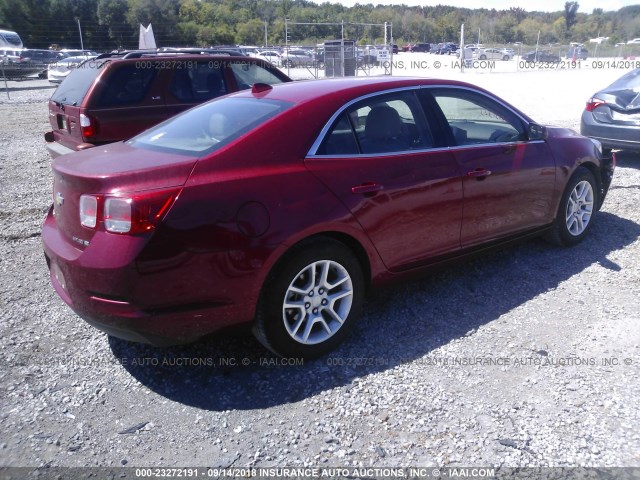 1G11D5RR8DF114444 - 2013 CHEVROLET MALIBU 1LT BURGUNDY photo 4