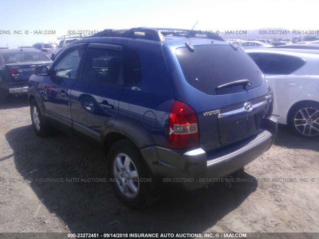 KM8JN12D85U160182 - 2005 HYUNDAI TUCSON GLS/LX BLUE photo 3