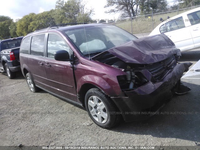 2D8HN44E39R517153 - 2009 DODGE GRAND CARAVAN SE MAROON photo 1