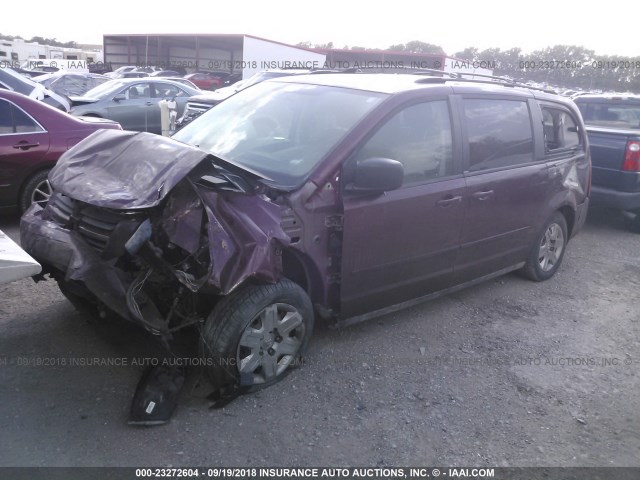 2D8HN44E39R517153 - 2009 DODGE GRAND CARAVAN SE MAROON photo 2