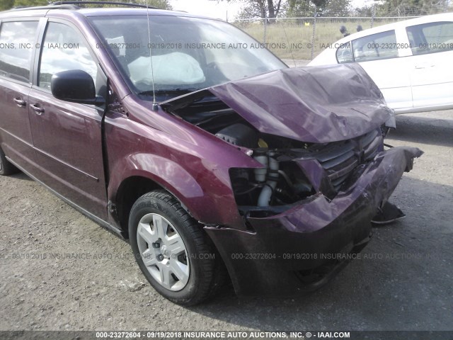 2D8HN44E39R517153 - 2009 DODGE GRAND CARAVAN SE MAROON photo 6