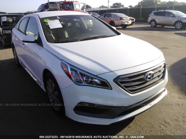 5NPE34AF3FH032704 - 2015 HYUNDAI SONATA SPORT/LIMITED WHITE photo 1