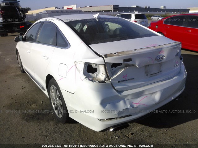 5NPE34AF3FH032704 - 2015 HYUNDAI SONATA SPORT/LIMITED WHITE photo 3