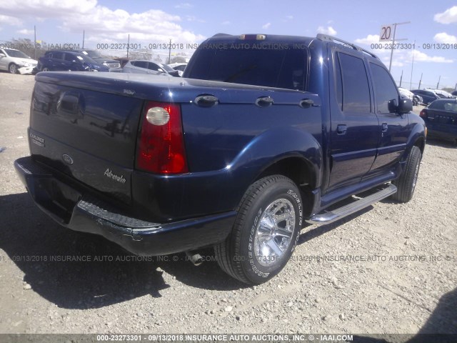 1FMZU67K64UC13499 - 2004 FORD EXPLORER SPORT TR  BLUE photo 4