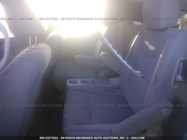 JN8AE2KPXE9106720 - 2014 NISSAN QUEST S/SV/SL/LE SILVER photo 8