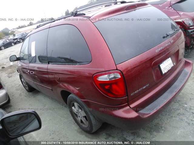 2D8GP44L77R301338 - 2007 DODGE GRAND CARAVAN SXT RED photo 3