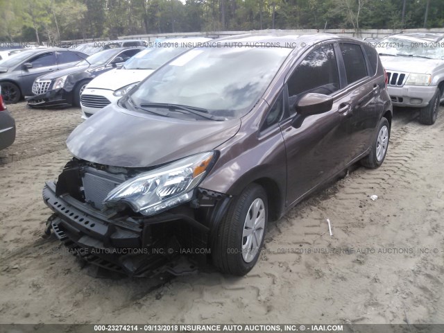 3N1CE2CP5HL365309 - 2017 NISSAN VERSA NOTE S/S PLUS/SV/SL/SR BROWN photo 2