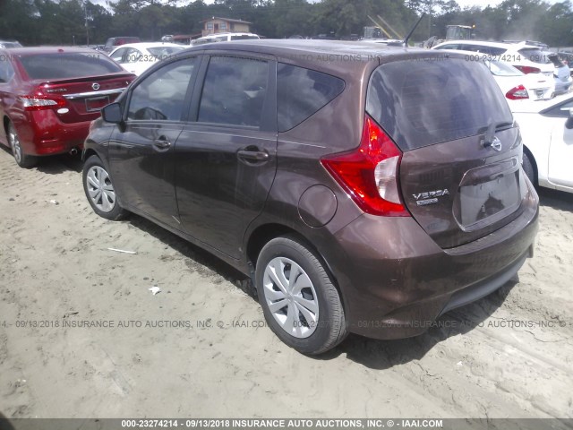 3N1CE2CP5HL365309 - 2017 NISSAN VERSA NOTE S/S PLUS/SV/SL/SR BROWN photo 3