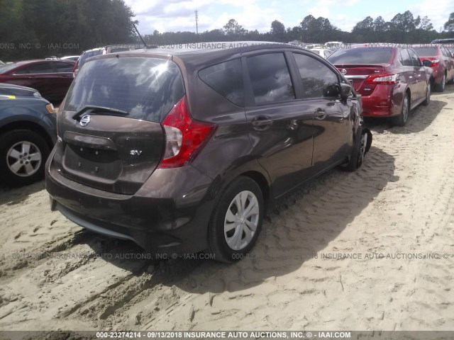 3N1CE2CP5HL365309 - 2017 NISSAN VERSA NOTE S/S PLUS/SV/SL/SR BROWN photo 4