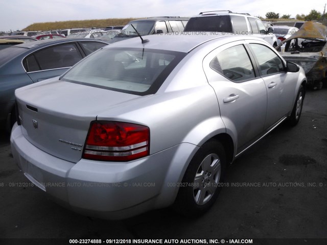 1B3CC4FB0AN178856 - 2010 DODGE AVENGER SXT SILVER photo 4