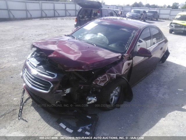 1G1PE5SB0G7176097 - 2016 CHEVROLET CRUZE LIMITED LT BURGUNDY photo 2