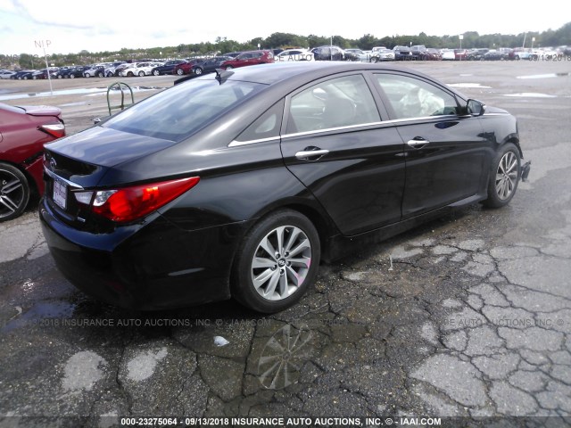 5NPEC4AC9EH871244 - 2014 HYUNDAI SONATA SE/LIMITED BLACK photo 4