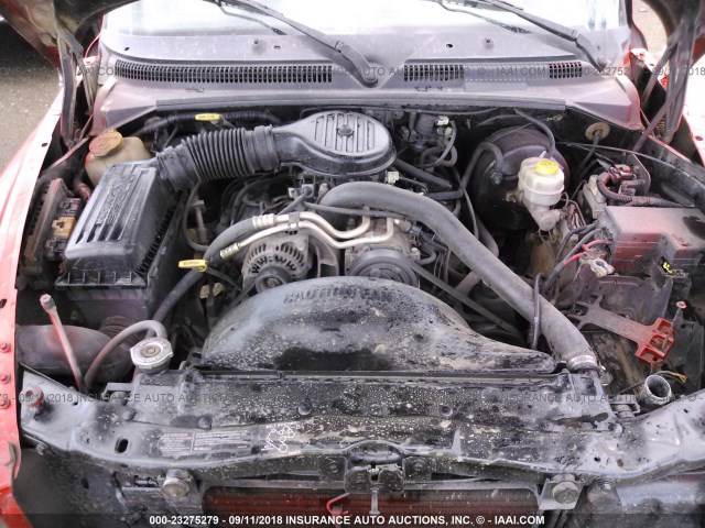 1B7GL22X0XS233175 - 1999 DODGE DAKOTA RED photo 10