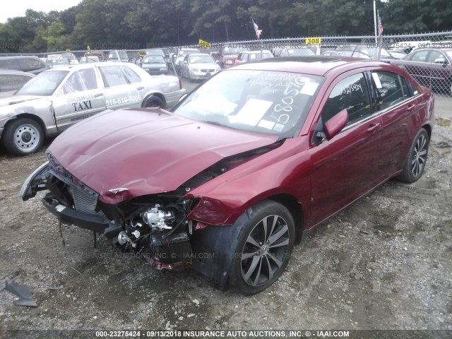 1C3CCBBB0DN580510 - 2013 CHRYSLER 200 TOURING RED photo 2