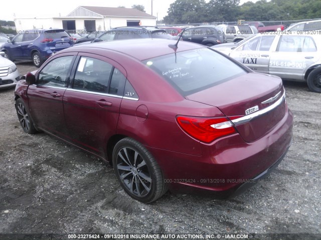 1C3CCBBB0DN580510 - 2013 CHRYSLER 200 TOURING RED photo 3