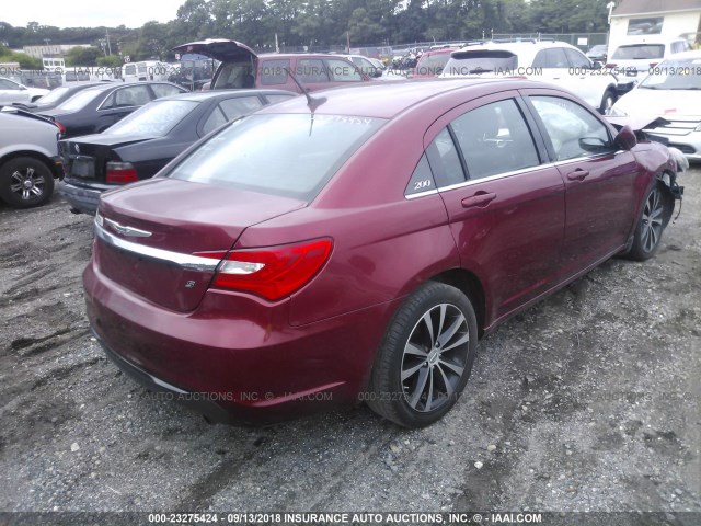 1C3CCBBB0DN580510 - 2013 CHRYSLER 200 TOURING RED photo 4