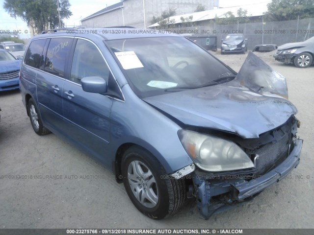 5FNRL38795B092896 - 2005 HONDA ODYSSEY EXL BLUE photo 1