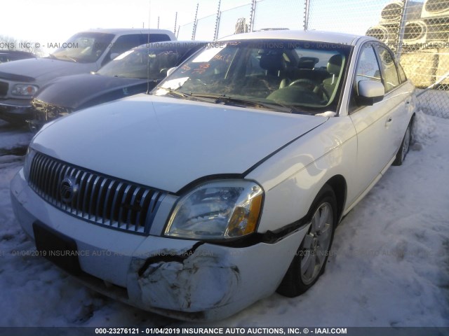 1MEFM40126G612309 - 2006 MERCURY MONTEGO LUXURY WHITE photo 2