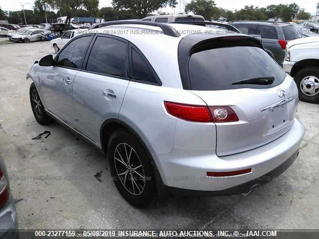 JNRAS08W67X204617 - 2007 INFINITI FX35 SILVER photo 3