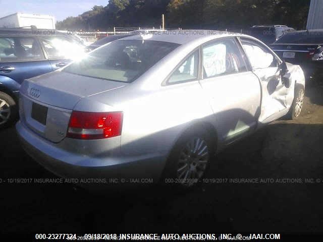 WAUDH74F06N116924 - 2006 AUDI A6 3.2 QUATTRO SILVER photo 4