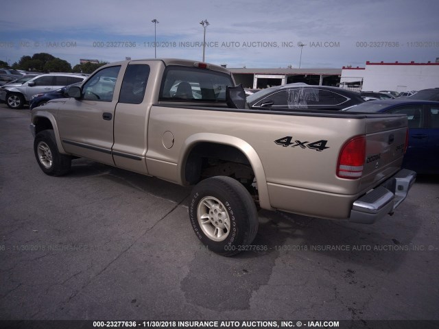 1D7HG42NX3S116013 - 2003 DODGE DAKOTA SLT TAN photo 3