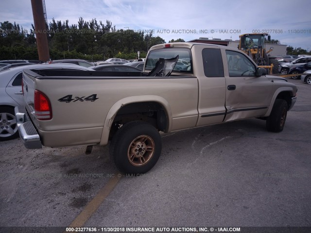 1D7HG42NX3S116013 - 2003 DODGE DAKOTA SLT TAN photo 4