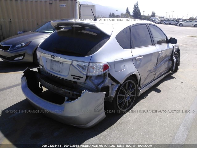 JF1GH75678G812448 - 2008 SUBARU IMPREZA WRX PREMIUM SILVER photo 4